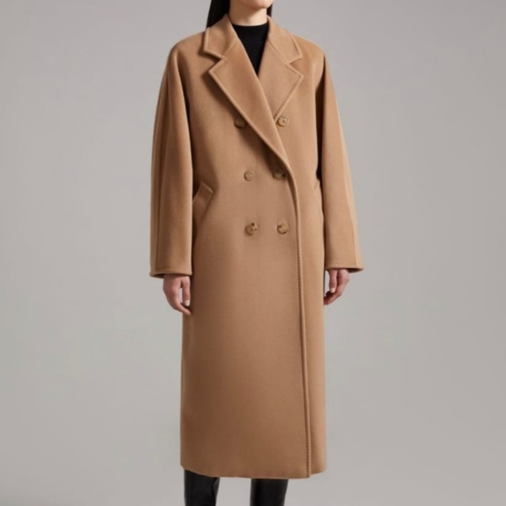 like new MaxMara 101808 Icon (Madame) Double Breasted Wool & Cashmere Belted …